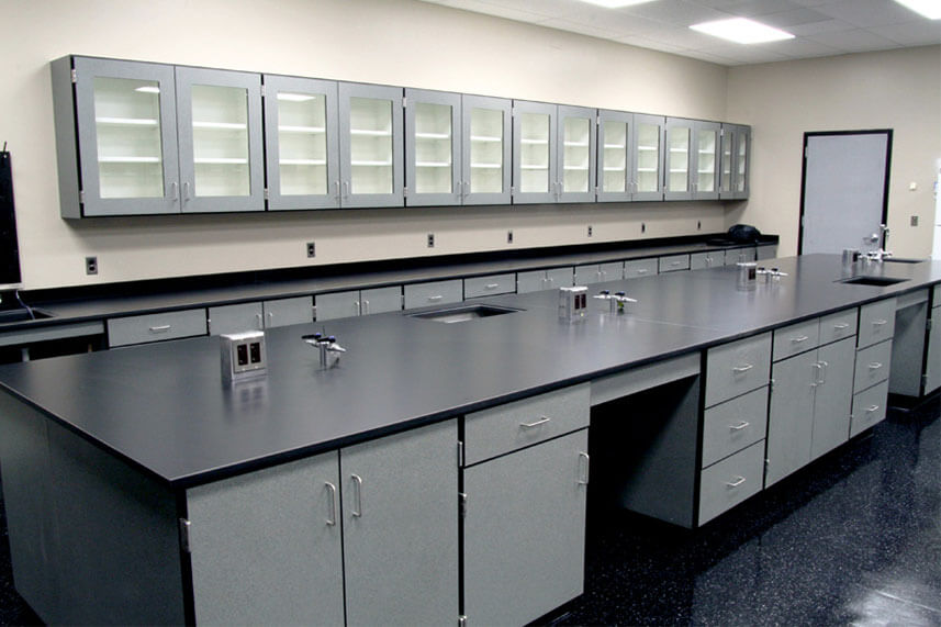 Plastic Laminate Casework in a Commercial Lab