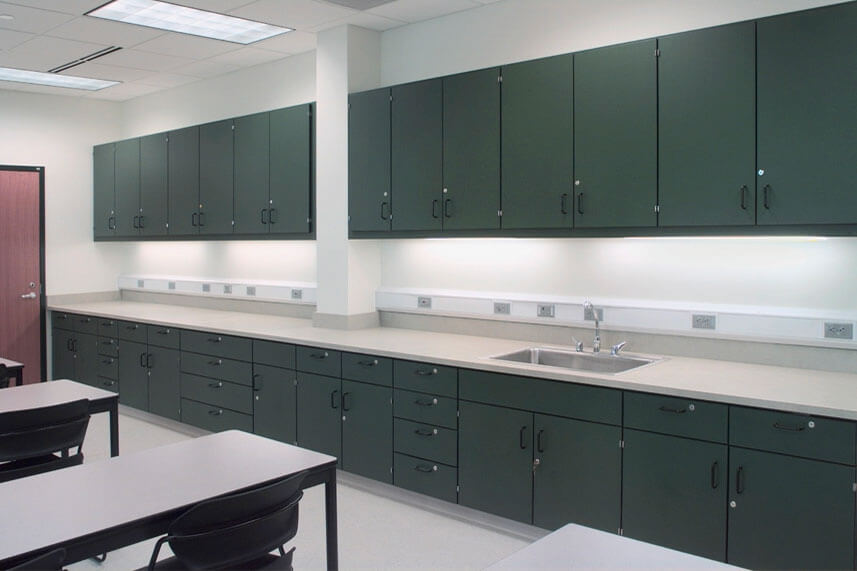 Plastic Laminate Casework in a Commercial Lab