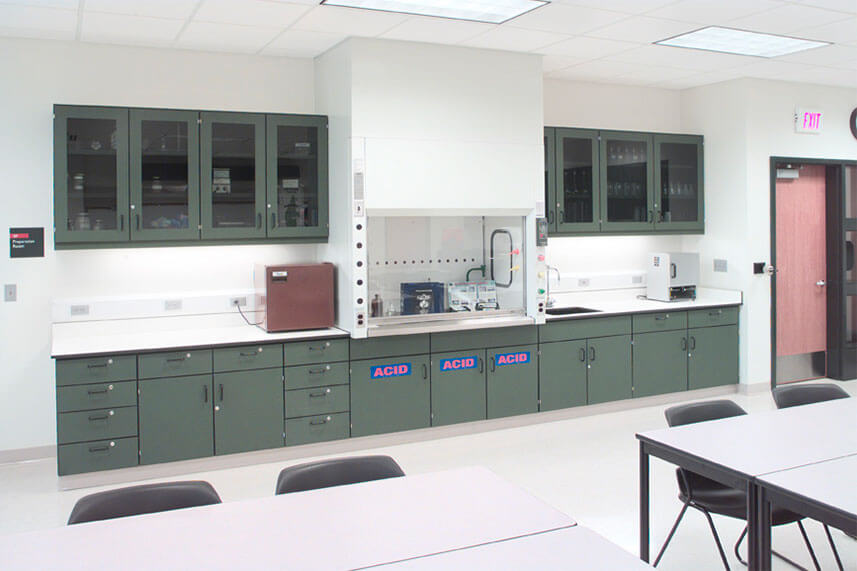 Plastic Laminate Casework in a Commercial Lab