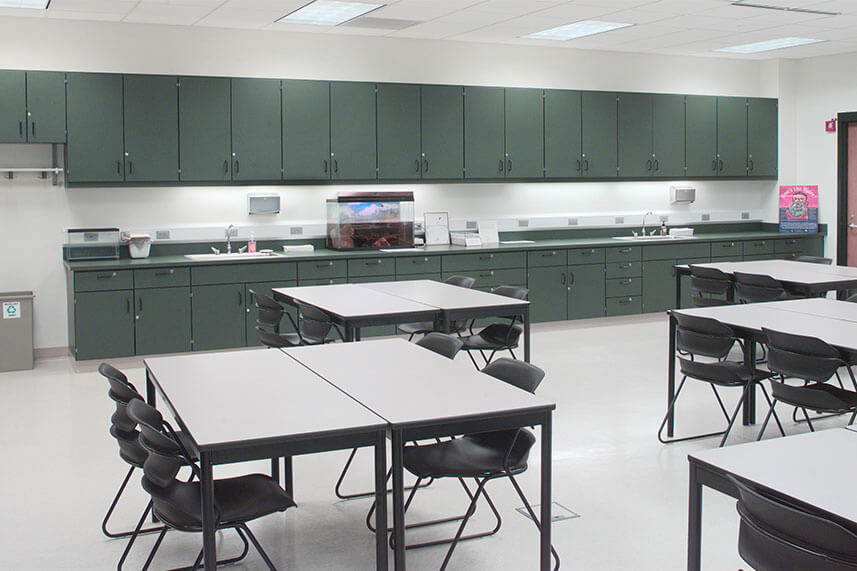 Plastic Laminate Casework in a Commercial Lab