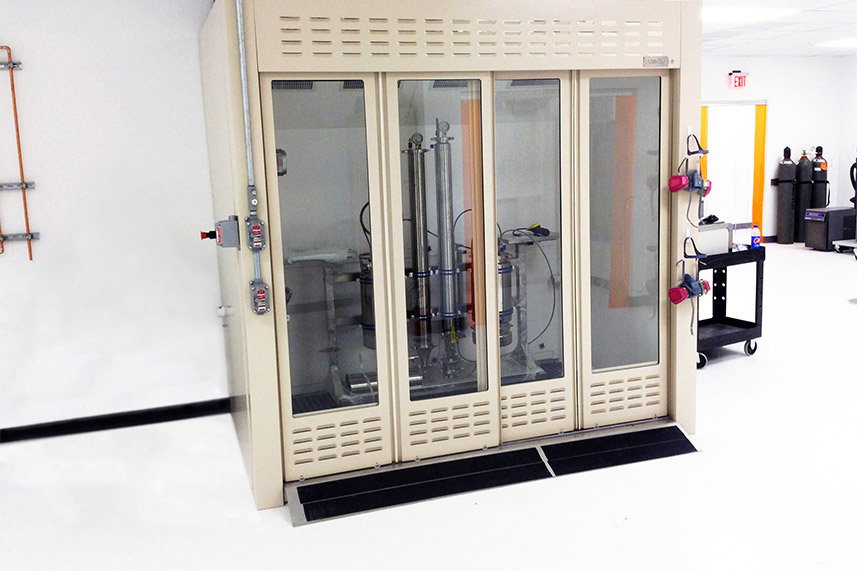 Walk In Fume Hood in a Commercial Lab