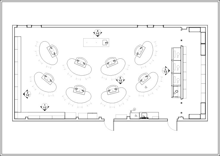 Sample Layout 2 for Axis Workstations in an Educational Lab