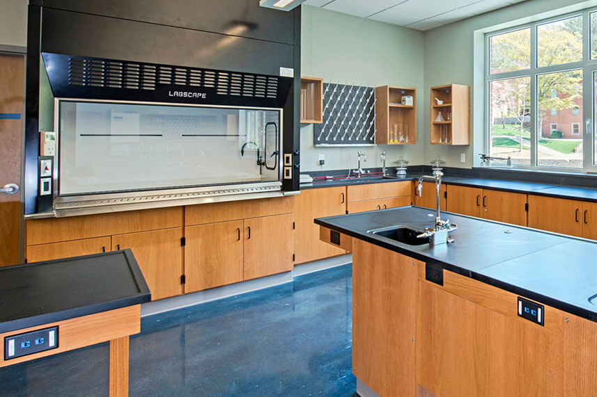 Air Foil Fume Hood in an Educational Lab