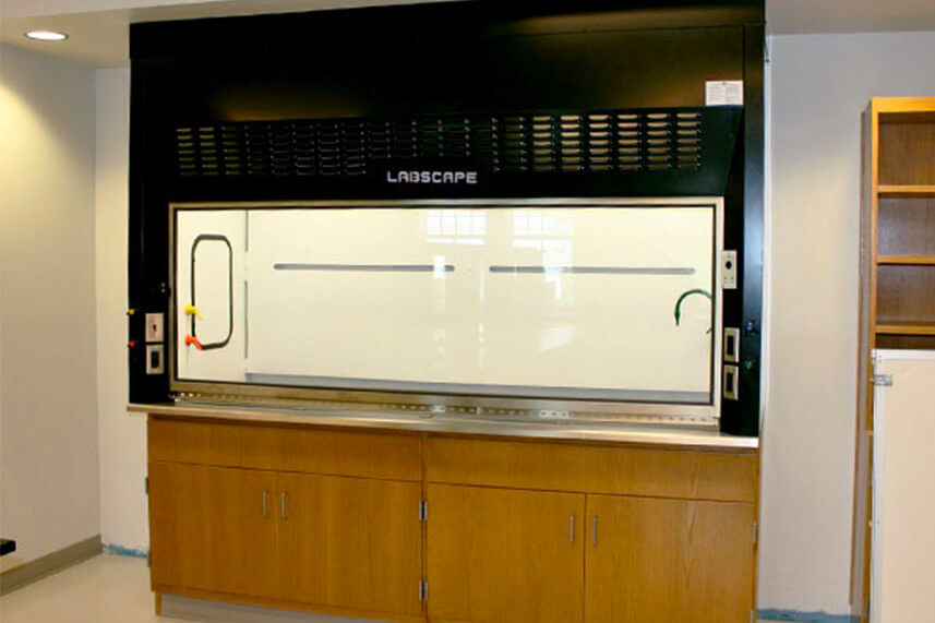 Air Foil Fume Hood in an Educational Lab