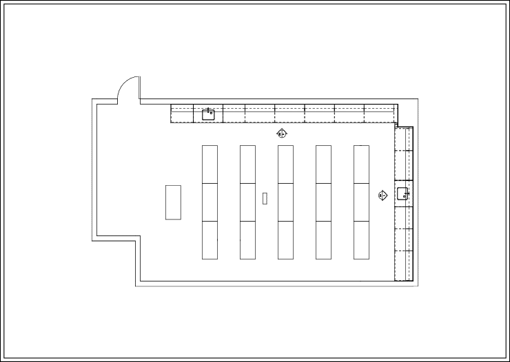 Sample Layout 3 for Wood Based Lab Tables in an Educational Lab